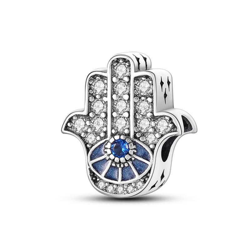 100% Rame Zircone Scintillante Occhio del Diavolo Occhio di Horus Auguri Migliori Portafortuna Perline Adatte a Braccialetti da 3 mm Gioielli Fai da Te