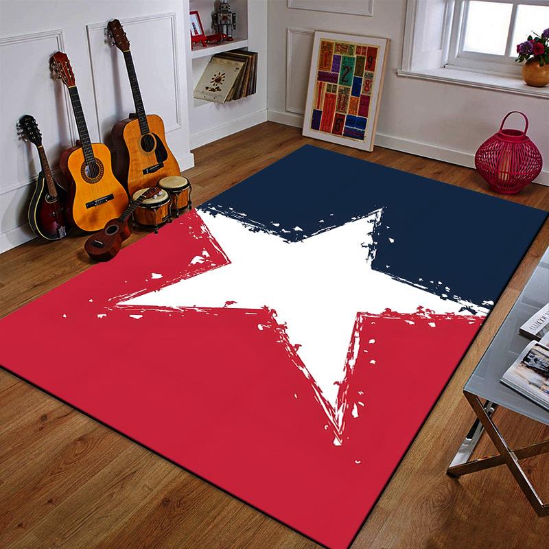 Patriotic Star Rug Design Patterned carpet a non slip rug suitable for all seasons and any setting, gift