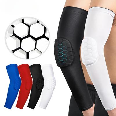 1Pcs Basketball Elbow Pad Honeycomb Foam Elbow Protector Sleeve Elastic Arm Warmer for Men Women Volleyball Elbow Brace Support