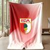 FC Augsburg FC Weiche Flanell-Fleece-Decke Leicht Gemütlich Warm Überwurfdecke für Sofa Bett Heimdekoration