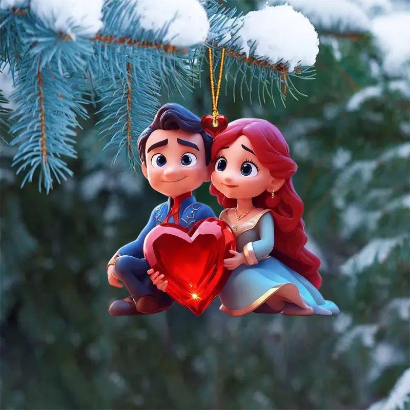 Car Delightful Acrylic Interior Hanging Accessory Featuring Fun Cartoon Style Decor For