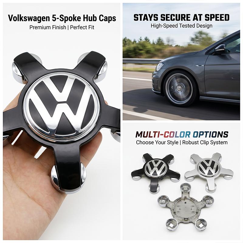 4pcs 135mm Car Wheel Center Cap Hub Covers Badge For VW Golf Passat Tiguan Polo Jetta Beetle Scirocco 3D Premium Plus Value Pack