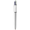 Stylo bille - BIC - Shine - 4 couleurs - Rétractable - Rechargeable - Pointe moyenne 1mm
