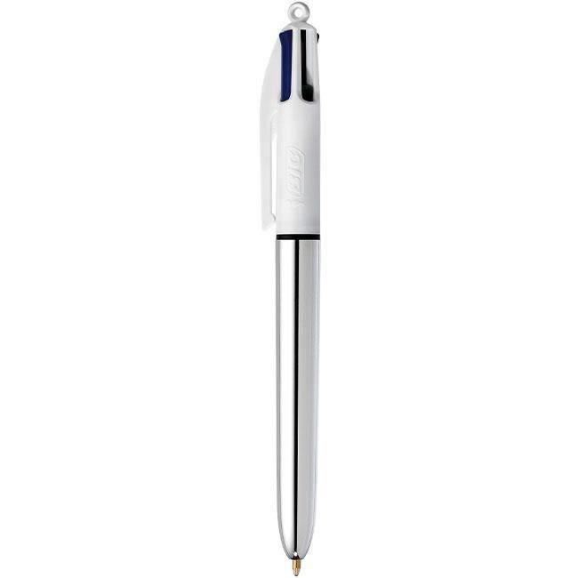 Ballpoint Pen - BIC - Shine - 4 Colors - Retractable - Refillable - Medium Tip 1mm