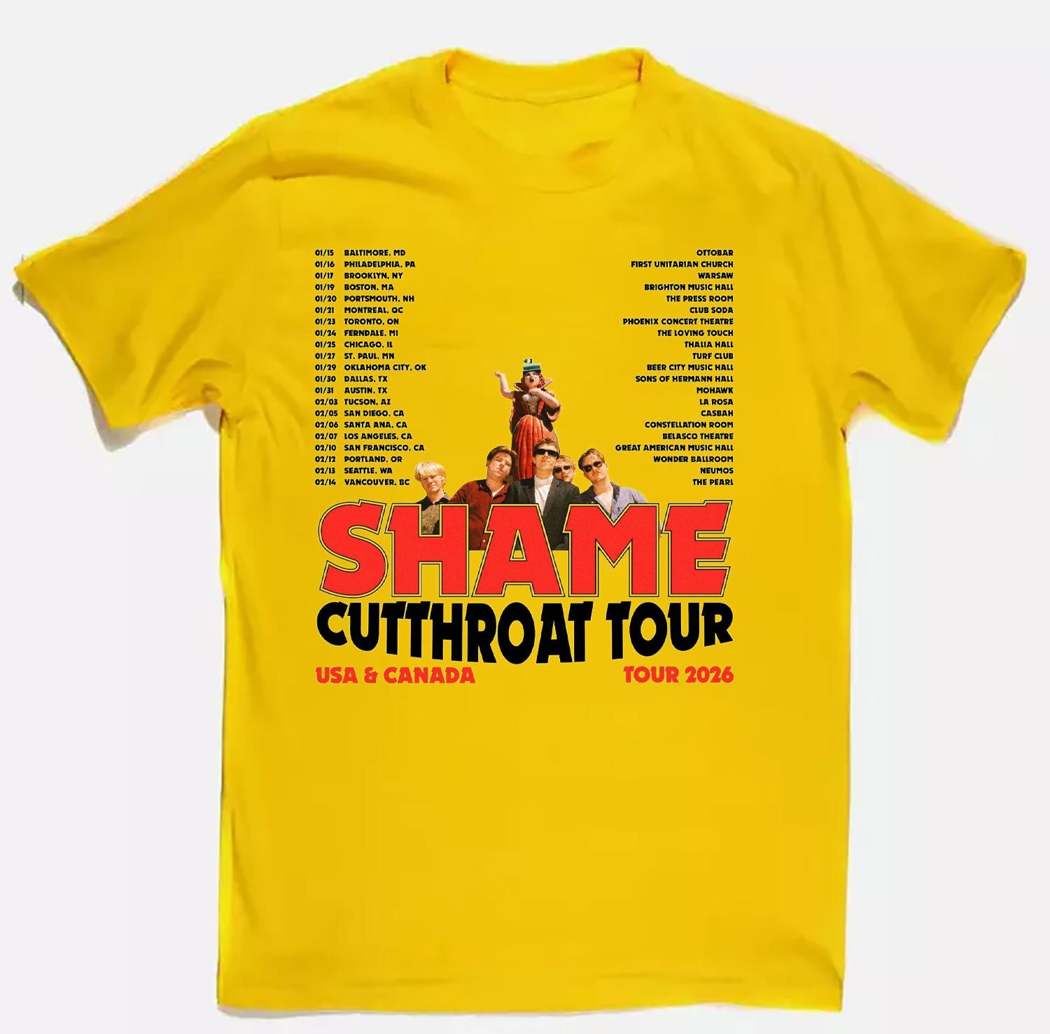Футболка Shame Band Tour the Cutthroat Tour Полный размер S-5XL Go171 S разноцветный