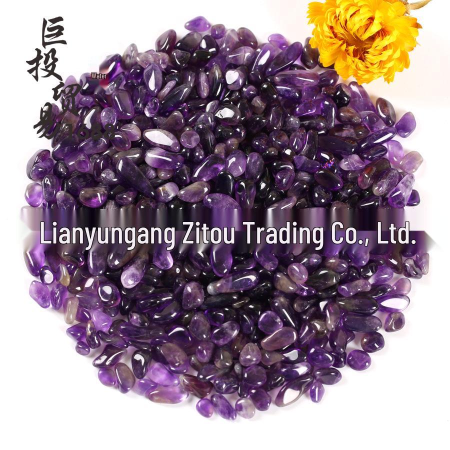 Rounded Deep Purple Amethyst Stone Mural Decoration for Bonsai, Fish Tank, and Aroma Diffuser