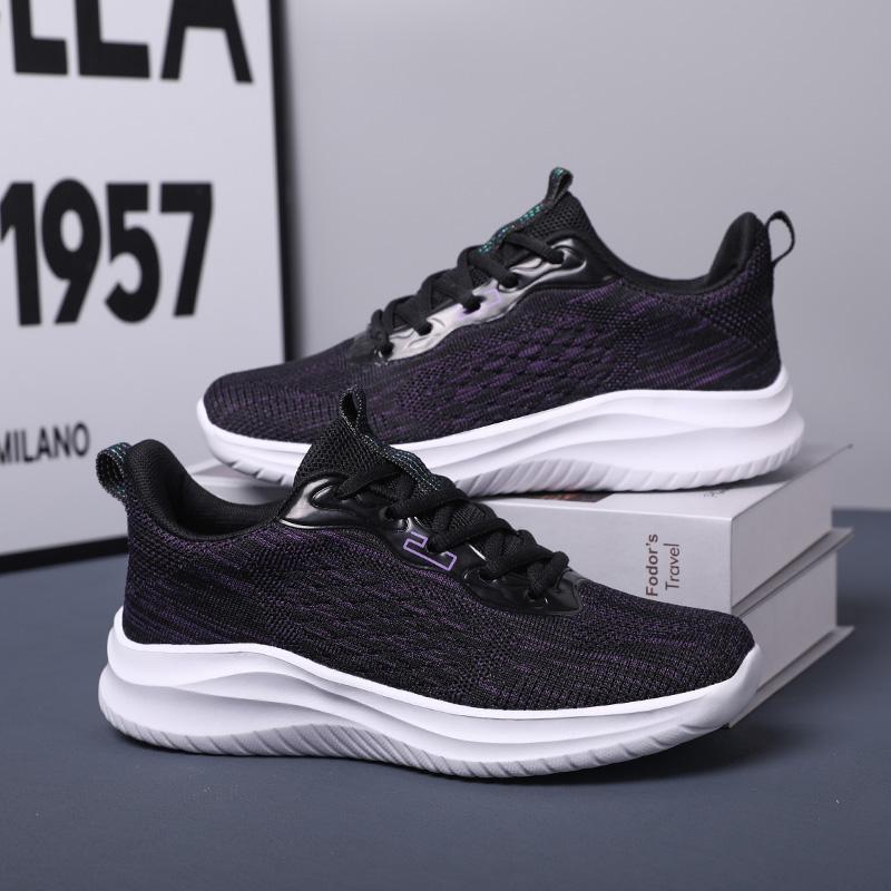 2025 Women's Sports Shoes Summer Knit Breathable Lightweight Sneakers For Women Casual Lace-up Women Running Shoes