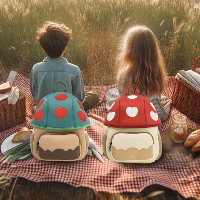 Summer New Kindergarten 3D Mushroom Book Bag 3-6 Year Old Toddler Unisex Anti Loss Schoolbags for Boys and Girls Outdoor Travel Trendy Kid Backpack