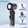 Mini Handheld Ice Compress Fan with Atmosphere Light 199 SpeedsUSB Rechargeable Turbo FanLED Light Display