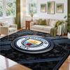 Manchester City Design Crystal Velvet Rug Soft Decorative Mat for Bedroom Entrance