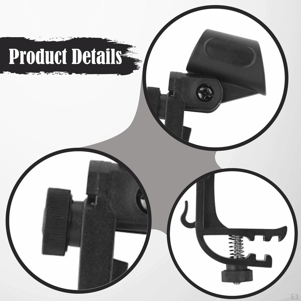 Drum Rim Mic Clips Adjustable Percussion Attachment Snare Mount Holder Clamp for Player