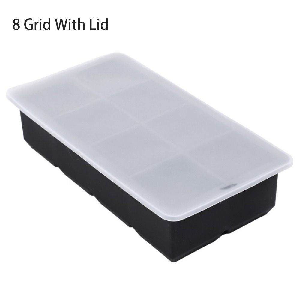 4/6/8 Grid Large Ice Cube Mold Silica Gel Ice Storage Box Fashion Ice Grid
