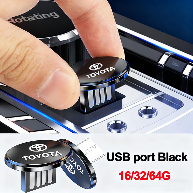 Car Logo U Disk Flash Drive Type C USB Memory For Toyota Corolla Yaris Aygo Prius RAV4 Crown CHR Camry Auris 4Runner TRD Avensis