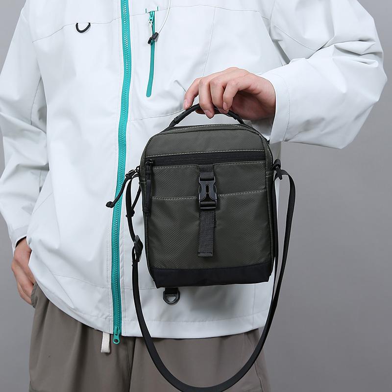 Messenger Sling Bags for Men Casual Oxford Small Zipper Crossbody Pouch Simple Mini Crossbody Phone Bag Male Side Shoulder Bag