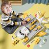 Children's Airplane Car Toy DIY Airplane Model Storage Puzzle Track Toy Car Deformation Music Simulation Track Airliner for Gift