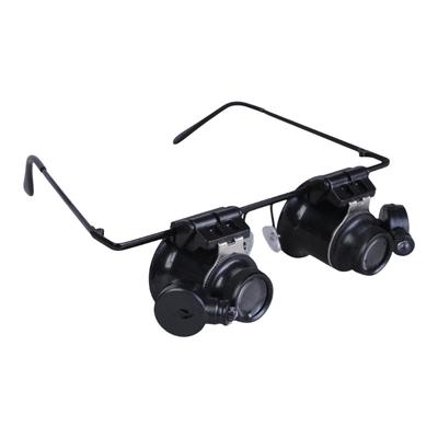 Loupe à double lentille grossissement 20X adaptée à l'expertise de bijoux et à la réparation de montres conception ergonomique utilisation confortable