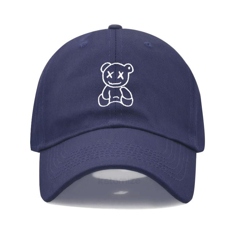 Xx Little Bear Embroidery Baseball Cap For Men Women Washed Cotton Dad Hat Adjustable Unisex Casual Sports Caps