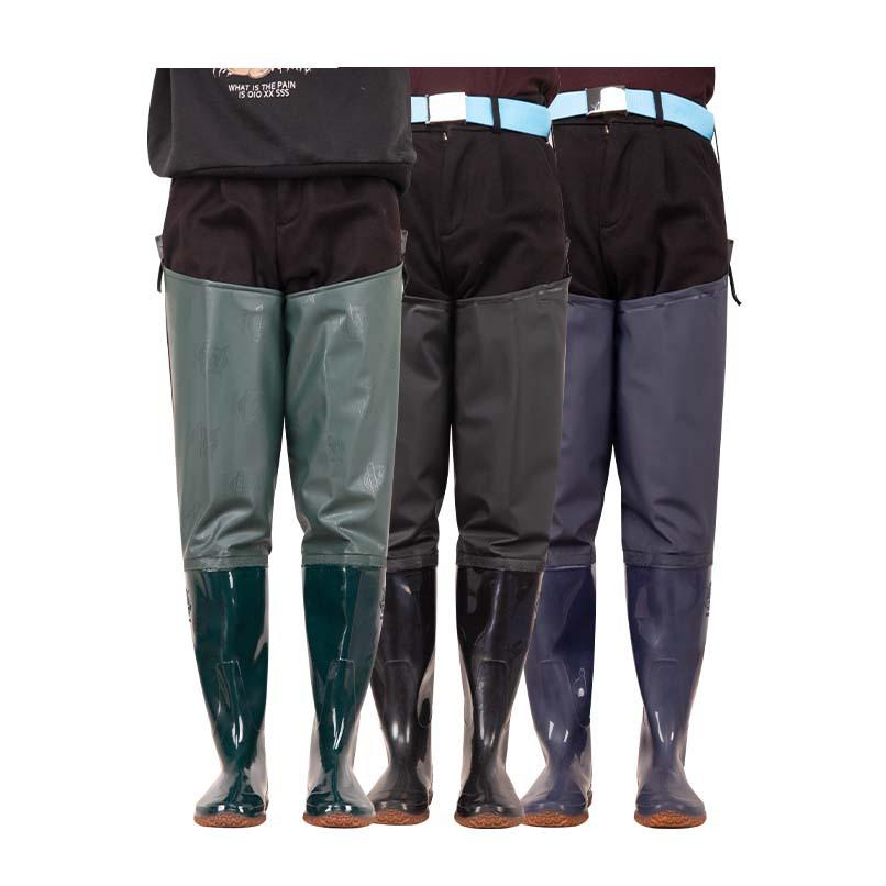 Scarpe da acqua stivali da pioggia estesi verde nero blu uomo e donna antiscivolo pesca sopra il ginocchio tubo alto coinvolti nella piantumazione di piantine
