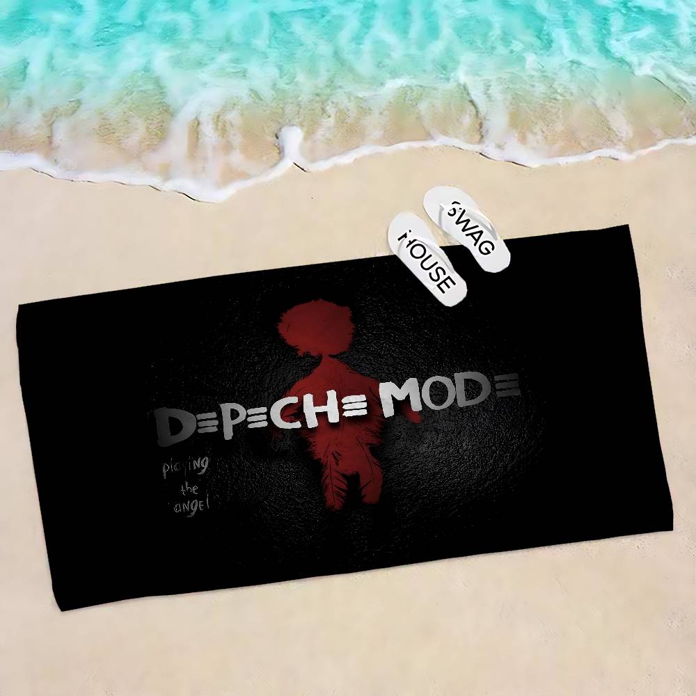 

Electronic Rock D-Depeche Microfiber Printed Beach Towel Mountain Climbing Yoga Beach Swimming Running Absorbent Soft Towel W30*H60(CM)