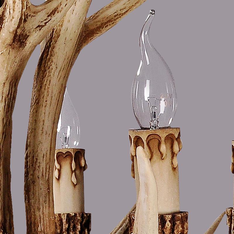 Romantic White Antler Chandelier for Living Room, Bedroom, Bar, or KTV - Rustic Creative Lighting Fixture