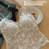 6099 French Style Lace Camisole with Fixed Cup for Women - Reduces Side Breast Bulge