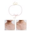 Elegant Crystal Beaded Bowknot Necklace Women Simple Clavicle Chain Choker