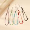 Fashion Handmade Color Crystal Stone Soft Pottery Sheet Beaded Mobile Phone Chain Wrist Anti-Loss Pendant Pendant Wholesale