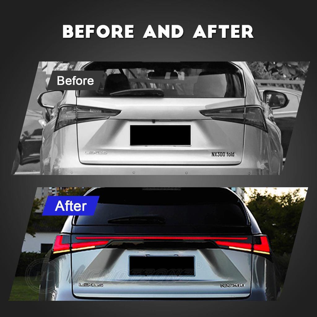 HCMOTIONZ Flowing Light Turn Signal Tail Light for Lexus NX200/NX300 (2014-2022)