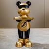 Cartoon Bear Figurines Living Room Tray Ornament Luxury Multifunctional Tissue Box Figurines Modern Home Decoration Ornament