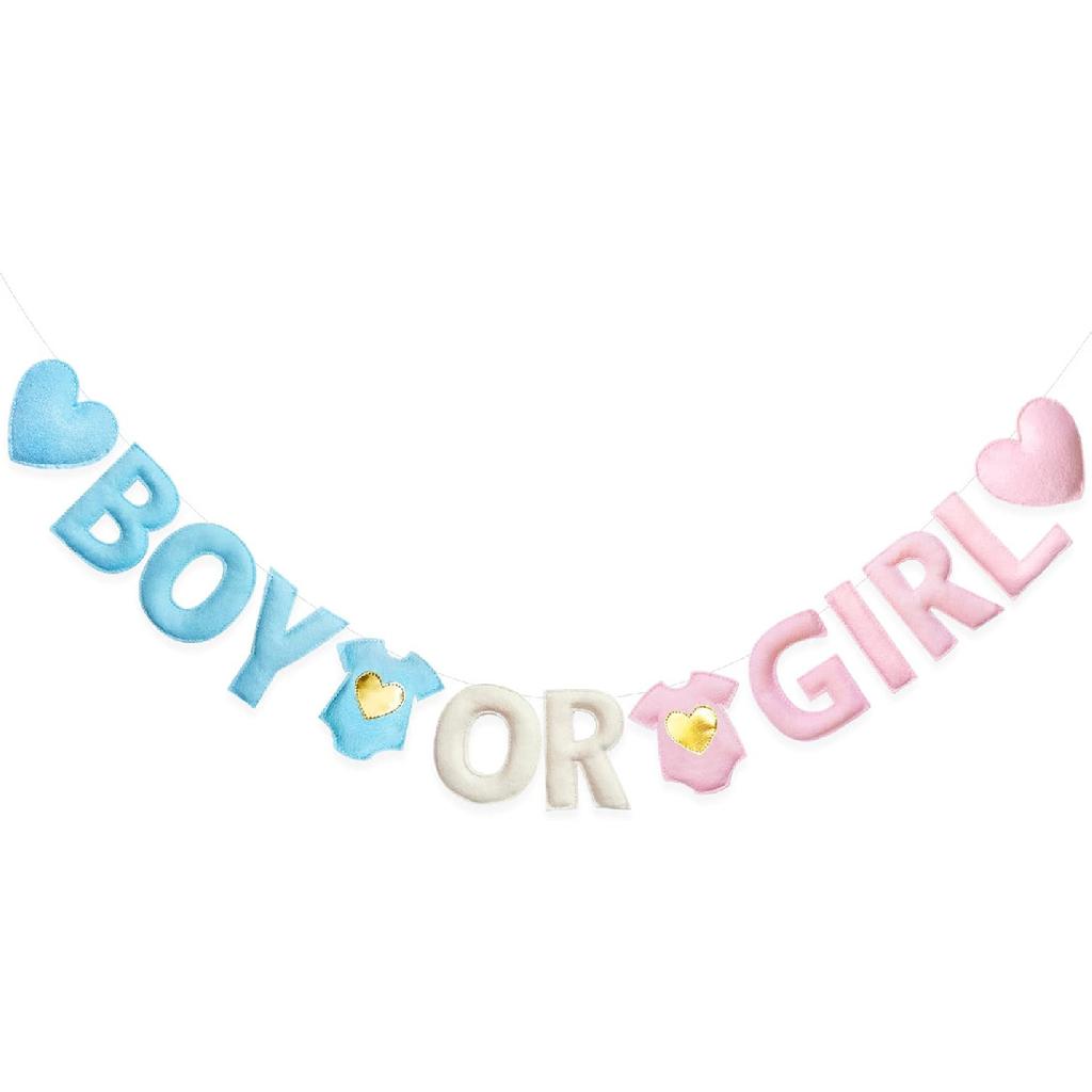Pink Bow Baby Shower Decorations Pre-Strung Handmade Felt Welcome Baby Sign with Wool Felt Ball Banner for Welcome Home It's a Girl Coquette Baby