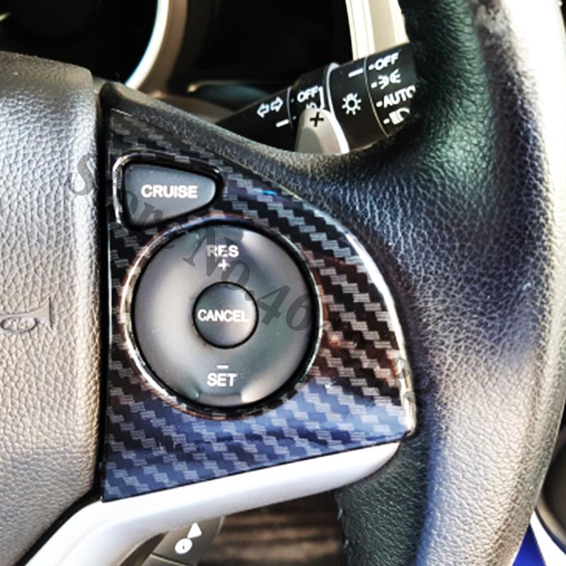 2015 2016 2017 2018  Accessories for Honda Shuttle Car Steering Wheel Cover Trim Sticker Styling Shell ABS Carbon Fibre