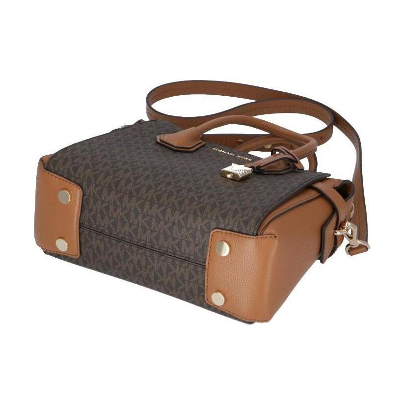 Michael Kors MK Mercer Vintage Floral Print Color Block Lock Decoration Faux Leather Handheld Shoulder Crossbody Bag Small Women Bags 30S9GM9S1B-200