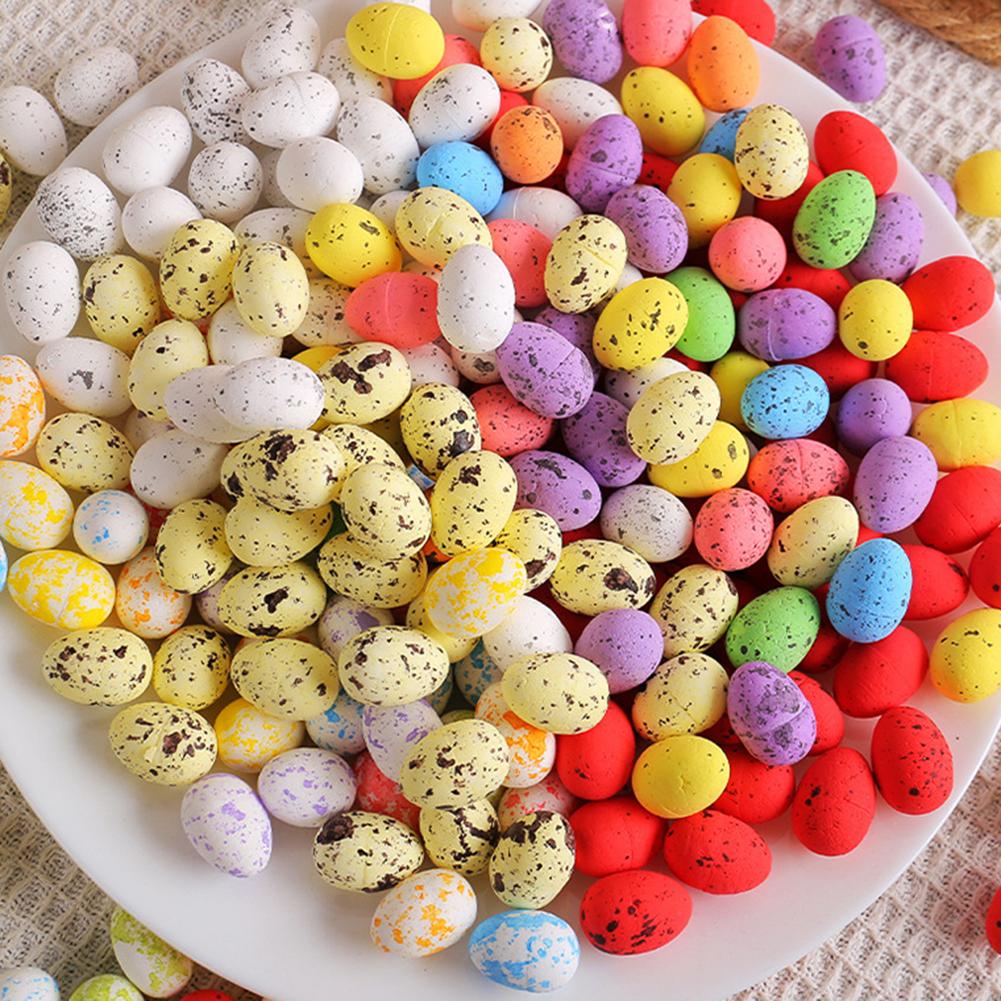 50 Pcs Easter Eggs, Reusable Easter Eggs, Colorful Mini Easter Eggs, DIY Easter Ornaments, Foam Easter Eggs For Wedding, Party Decor, Photography, Bas