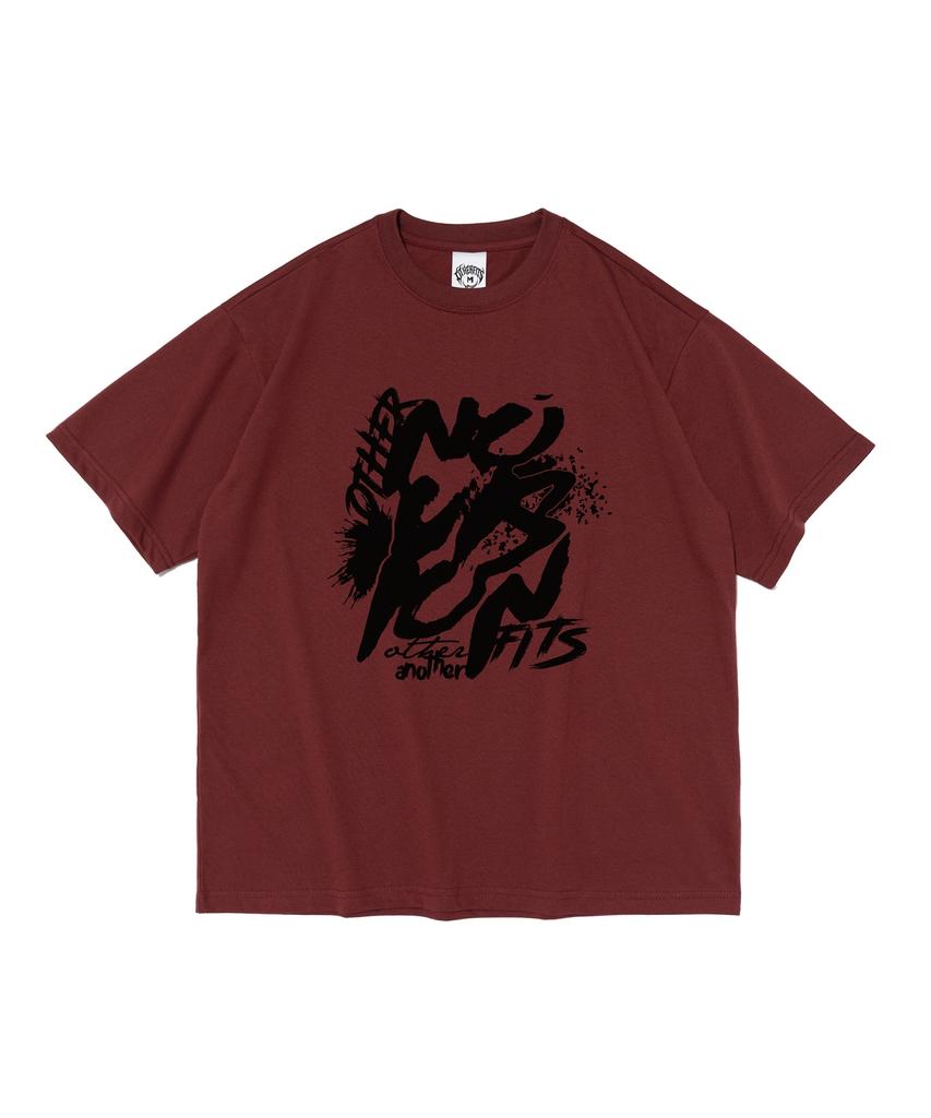 OTHERFITS Unrest Brush Short Sleeve T-Shirt (Wine)