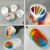 Split Cup Paint Pouring,Reusable Fluid Art Split Cup Silicone Split Pouring Cup with Dividers for Pigment Color Mixing Toning
