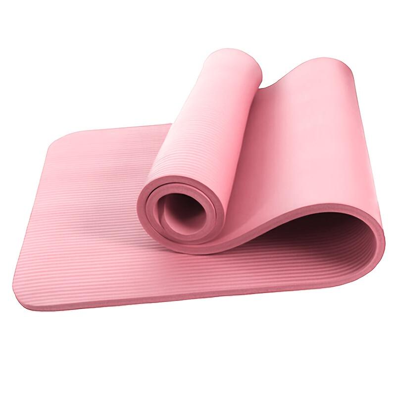 8mm Unisex Thickened Non-Slip Yoga Mat | Durable Storage Rope, Available in Solid Colors Black and Purple, NBR Material