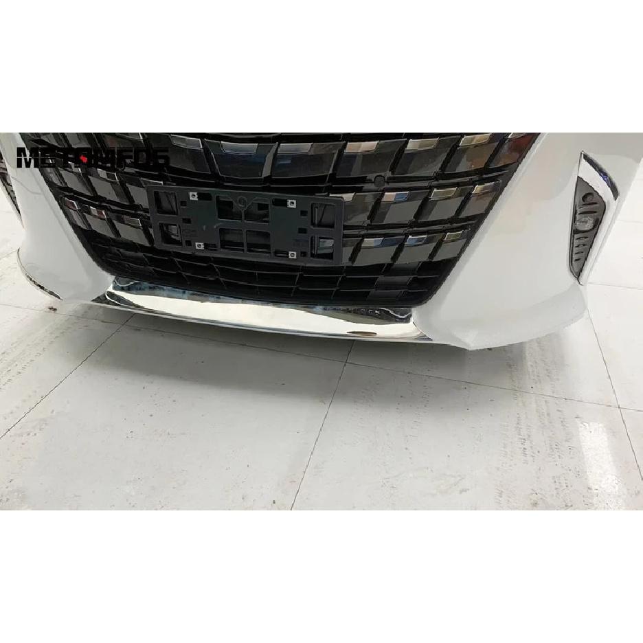 For Toyota Alphard Vellfire 2024 2025 2026 Steel Front Bumper Lip Trim Body Kit Spoiler Splitter Diffuser Protector Accessories