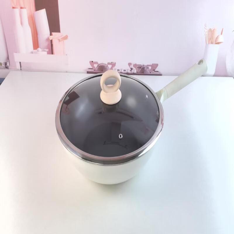 ZISIZ Keramik Wok mit flachem Boden und Deckel, 32cm
