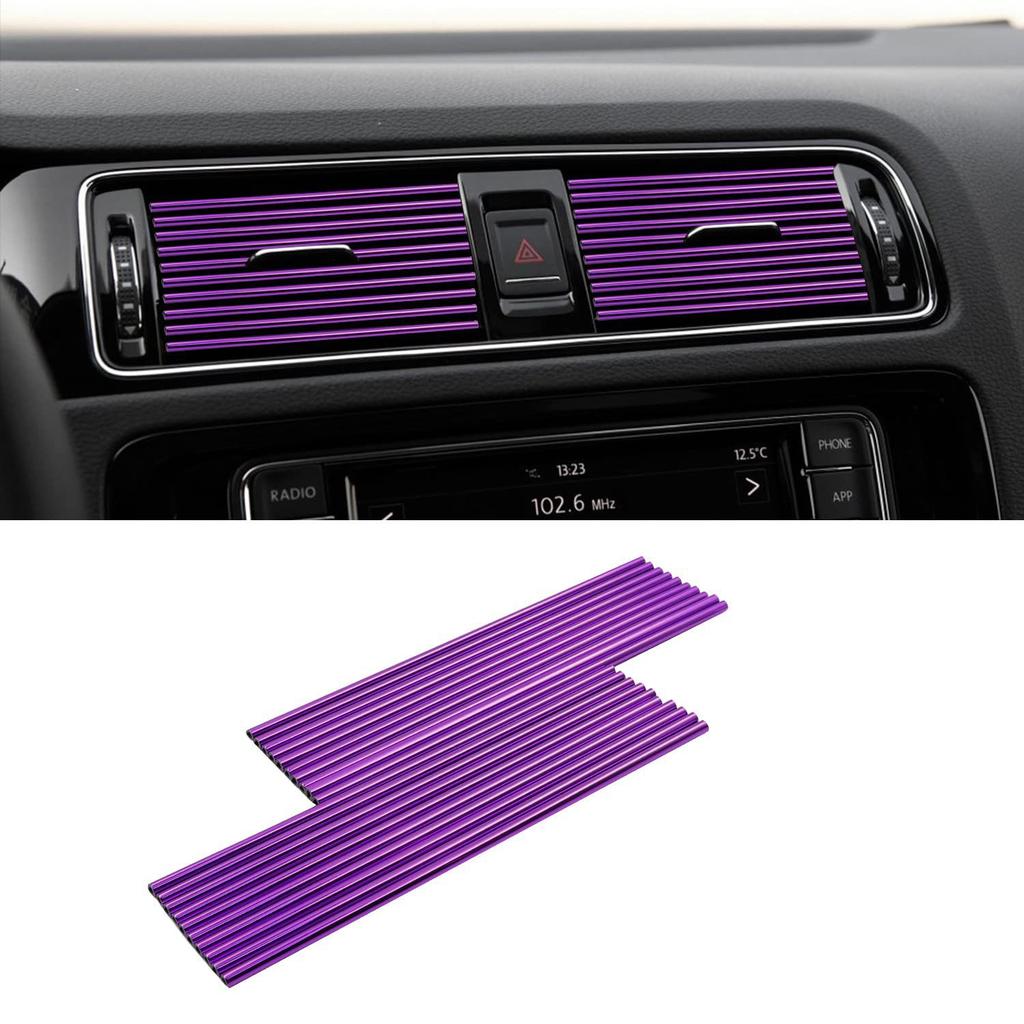 Car air outlet decorative strip, grille clip, U-shaped, electroplated, bright strip, chrome plated air conditioner, color interior modification