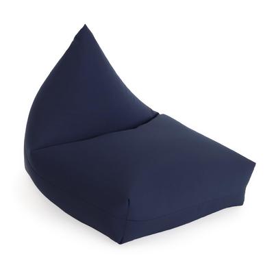 [Zaisu Senka] Mirabeads Rest Cushion, Peach Skin (Navy), Triangular Bead Cushion, Posture Support, Backrest, Bead Sofa