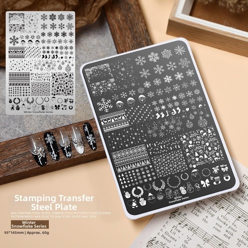 Bowknot Patterns Nail Stamping Plates Butterfly Snowflake Nail Art Stamping Plates Flower Nail Printing Plates Nail Art Supplies