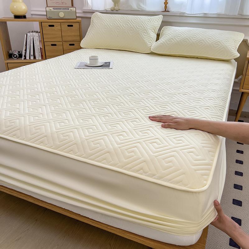 Waterproof Quilted Mattress Protector Cover, Fitted Sheet Waterproof Mattress Cover Cotton Quilted Mattress Pad Topper