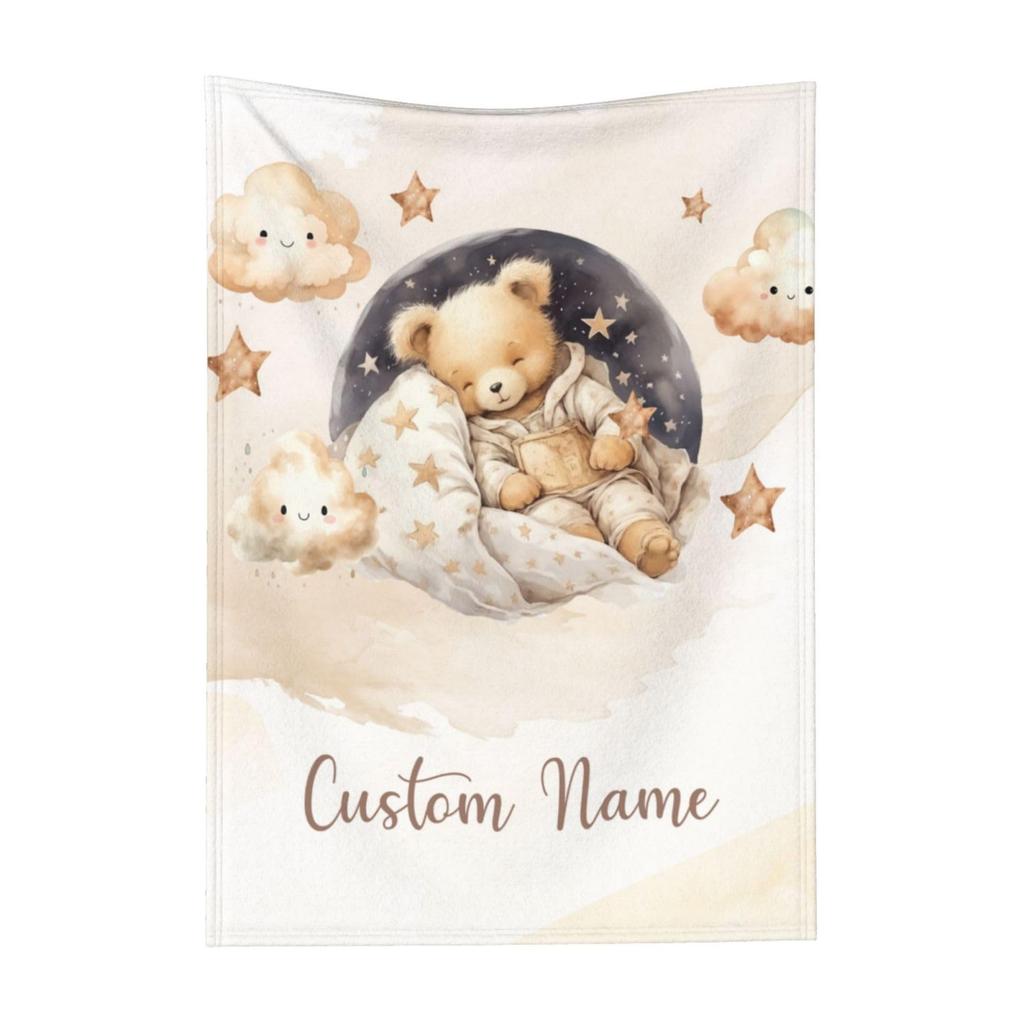 VIKAMA Healing Cloud Bear Blanket Soft and gentle on skin Creates a warm, dreamy sleep atmosphere Machine washable