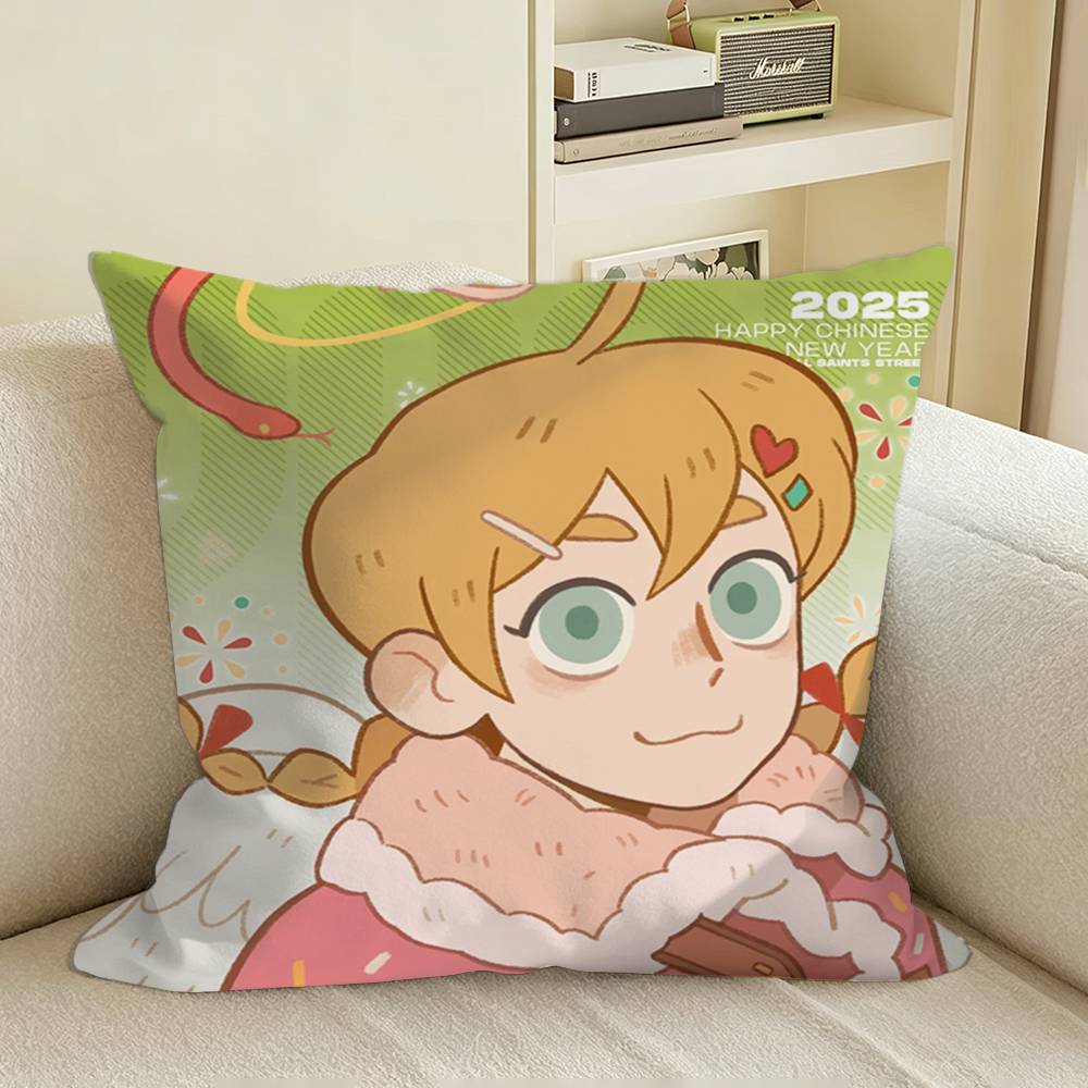 Manga All SSaints SStreet Square Sofa Pillow Cover Solid Color Living Room Home Decor Cushion Case