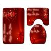 Christmas Bathroom Floor Mat Toilet Three-Piece Set