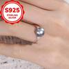 Elegant 925 Sterling Silver Vintage Pearl Ring for Women Fashion Bohemian Simple Ring Daily Party Jewelry Gifts