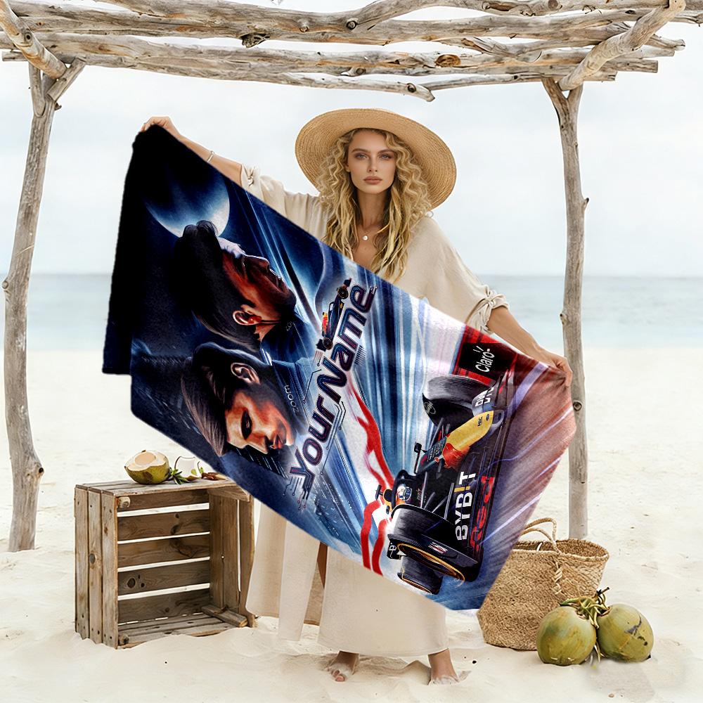 Oracle Bull Customized Name Beach Towel Soft Durable Quick-Dry Suitable for Swimming Gym Camping Yoga Vacation
