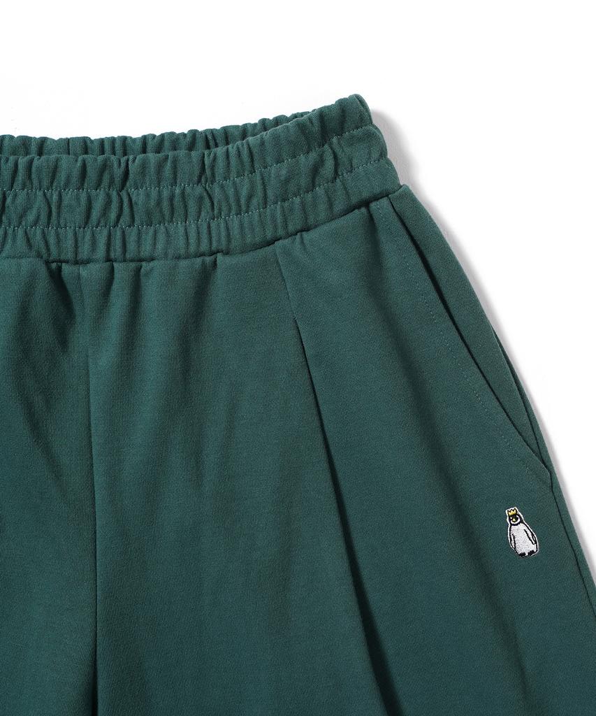 GAKKAI UNIONS Single-Pleat Wide Sweatpants Dark Green