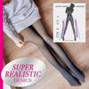 Fashion Velvet Leggings Spring and Autumn Women's High-waisted Meaty Casual Pants Sexy Fake Translucent Thin Stretch Black Pantyhose
