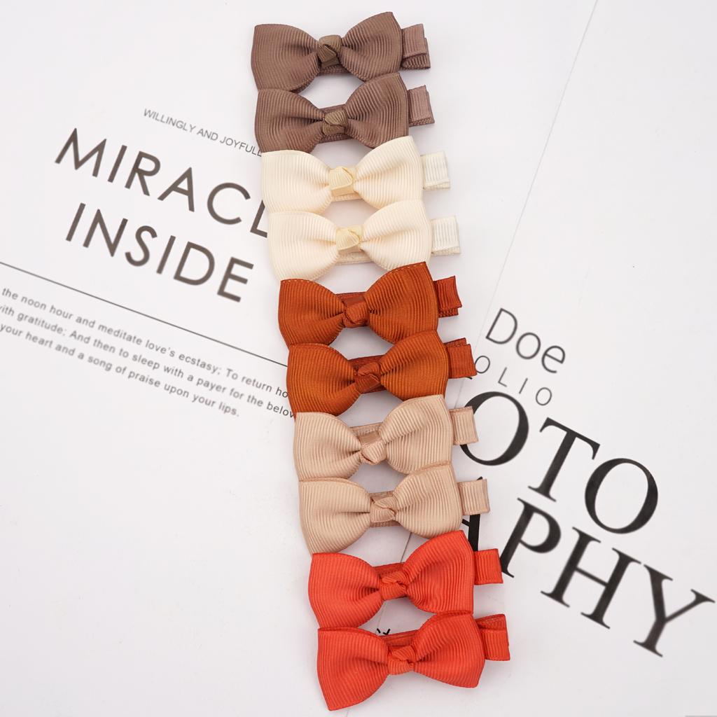 10/20 Pcs Boutique Tiny Baby Bows Grosgrain 2" Hair Bows Non-Slip Full Lined Alligator Clips for Baby Girls Toddlers